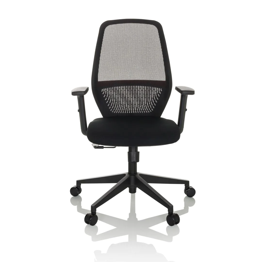 Bürostuhl Drehstuhl CARLOW I Netzstoff Stoff schwarz - HJH-820029