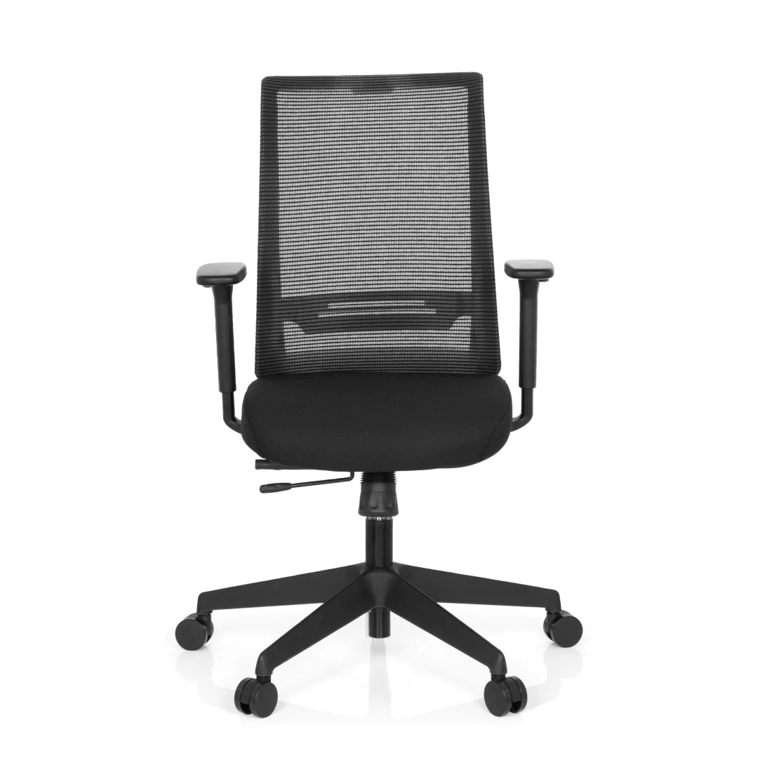 Bürostuhl Drehstuhl CONISTON Netz Stoff schwarz - HJH-608970