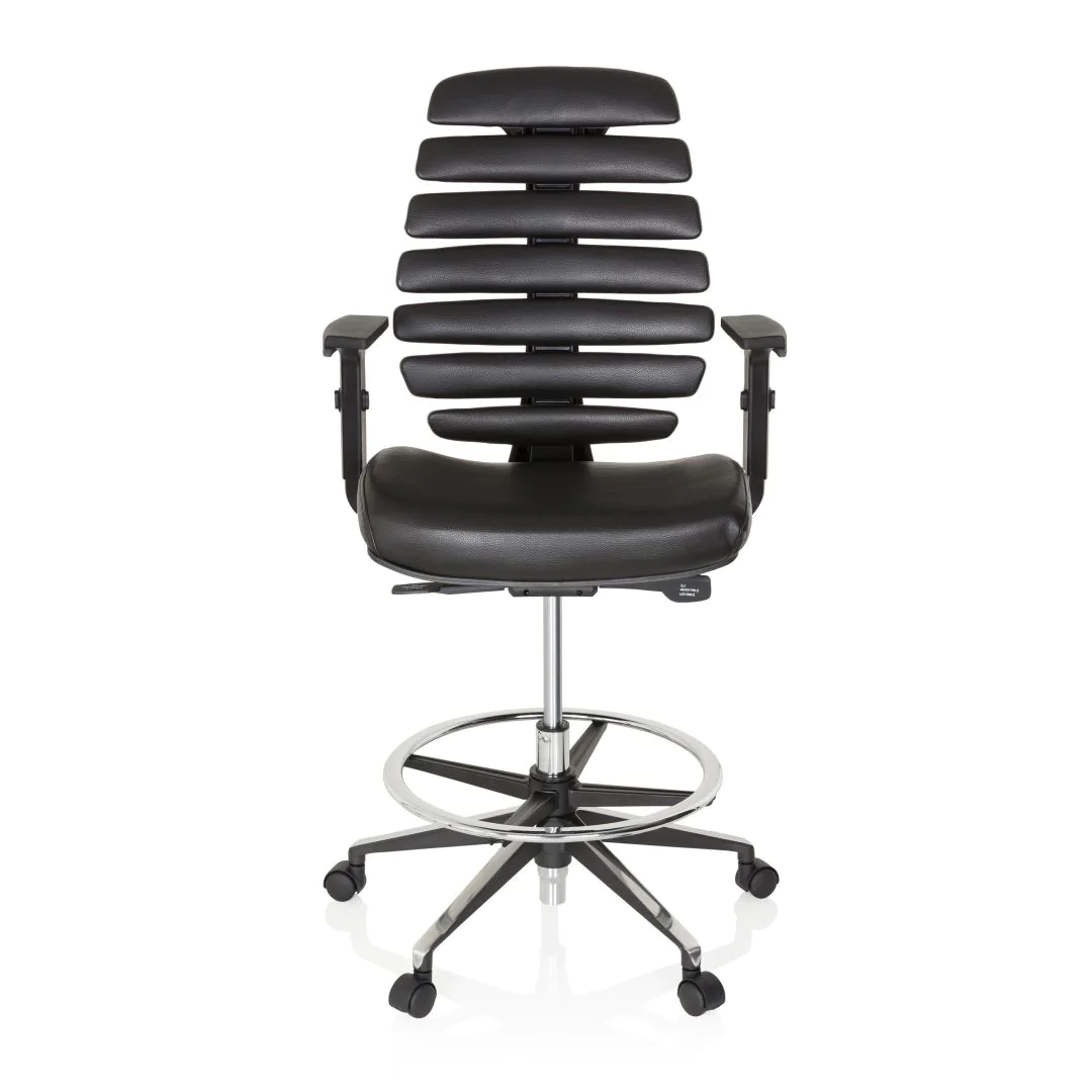 Bürostuhl Drehstuhl ERGO LINE II WORK Kunstleder schwarz - HJH-714601