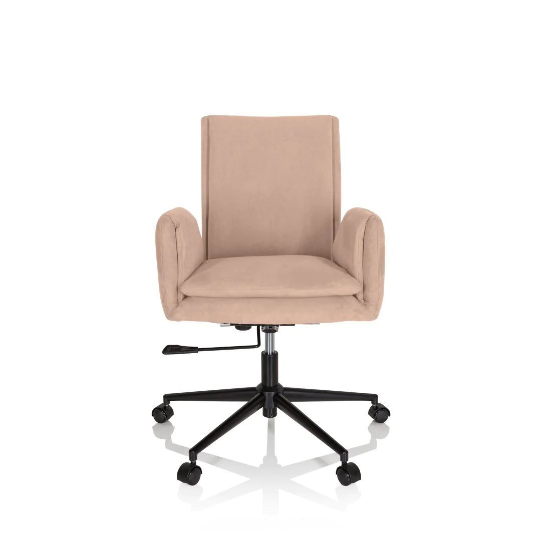 Bürostuhl/Drehstuhl FLOW PRO Stoff velours beige - HJH-660947