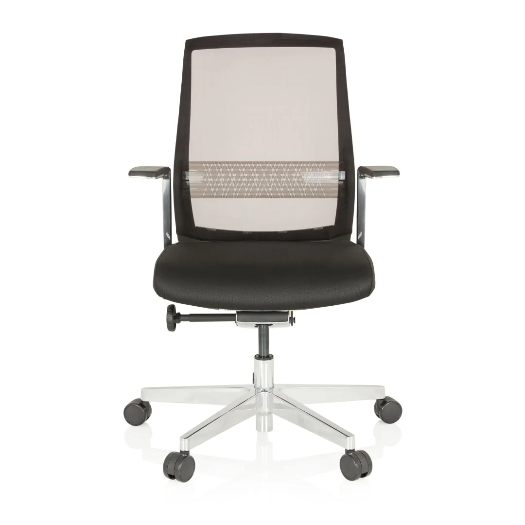 Bürostuhl Drehstuhl FOUNTAINE PRO Netzstoff transparent Sitz Stoff schwarz - HJH-657661