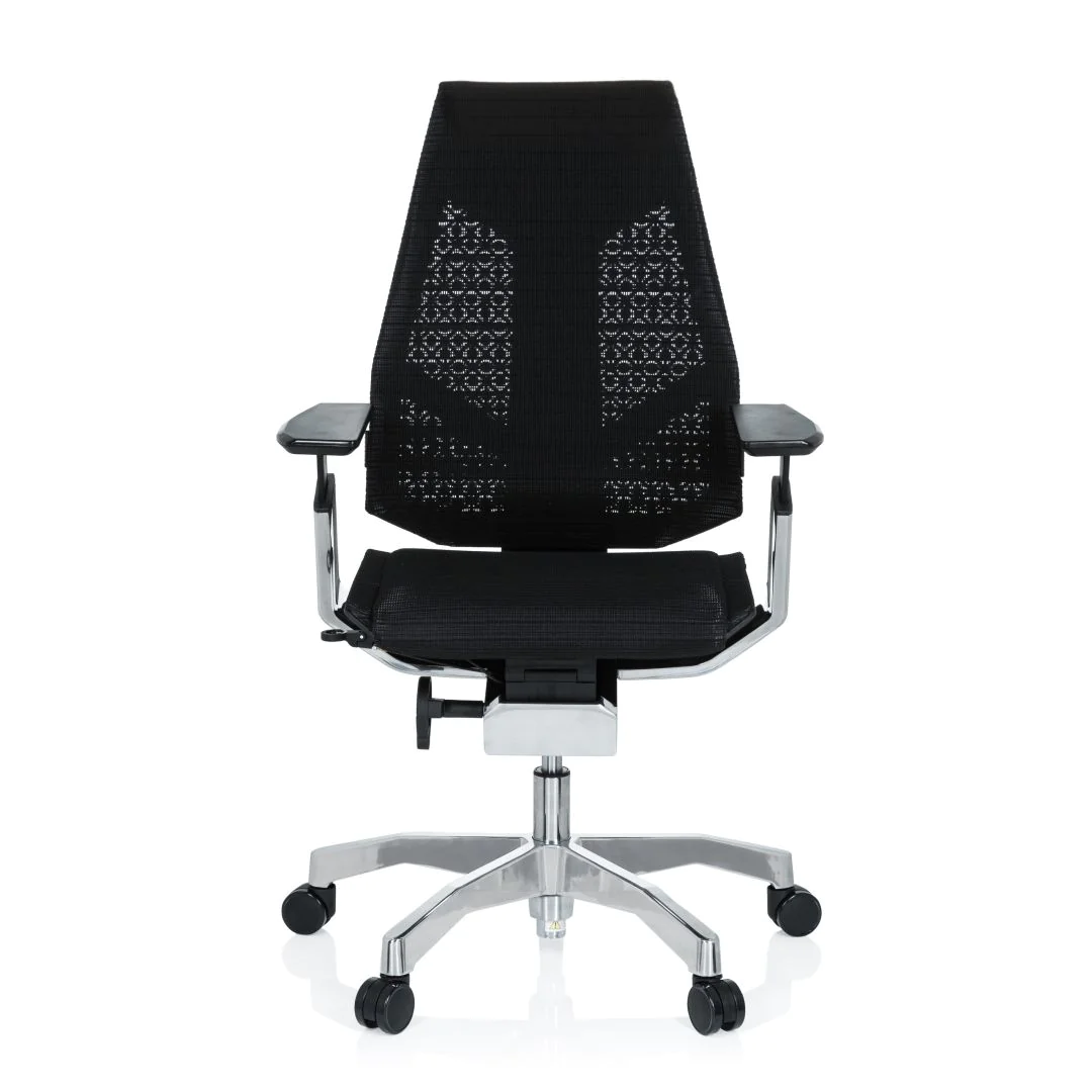 Bürostuhl Drehstuhl GENIDIA Netzstoff schwarz - HJH-652601