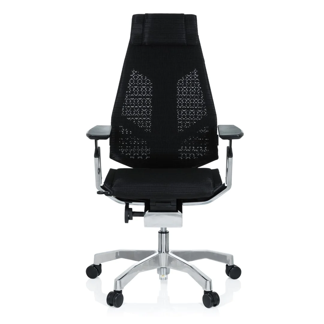 Bürostuhl Drehstuhl GENIDIA PRO Netzstoff schwarz - HJH-652602
