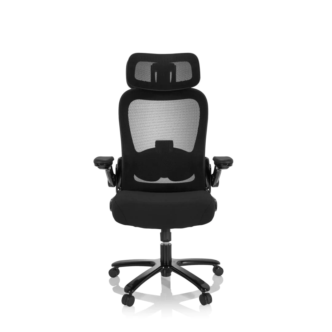 Schwerlaststuhl Bürostuhl INSTRUCTOR SW I PRO - XXL Netzstoff Stoff schwarz - HJH-691007