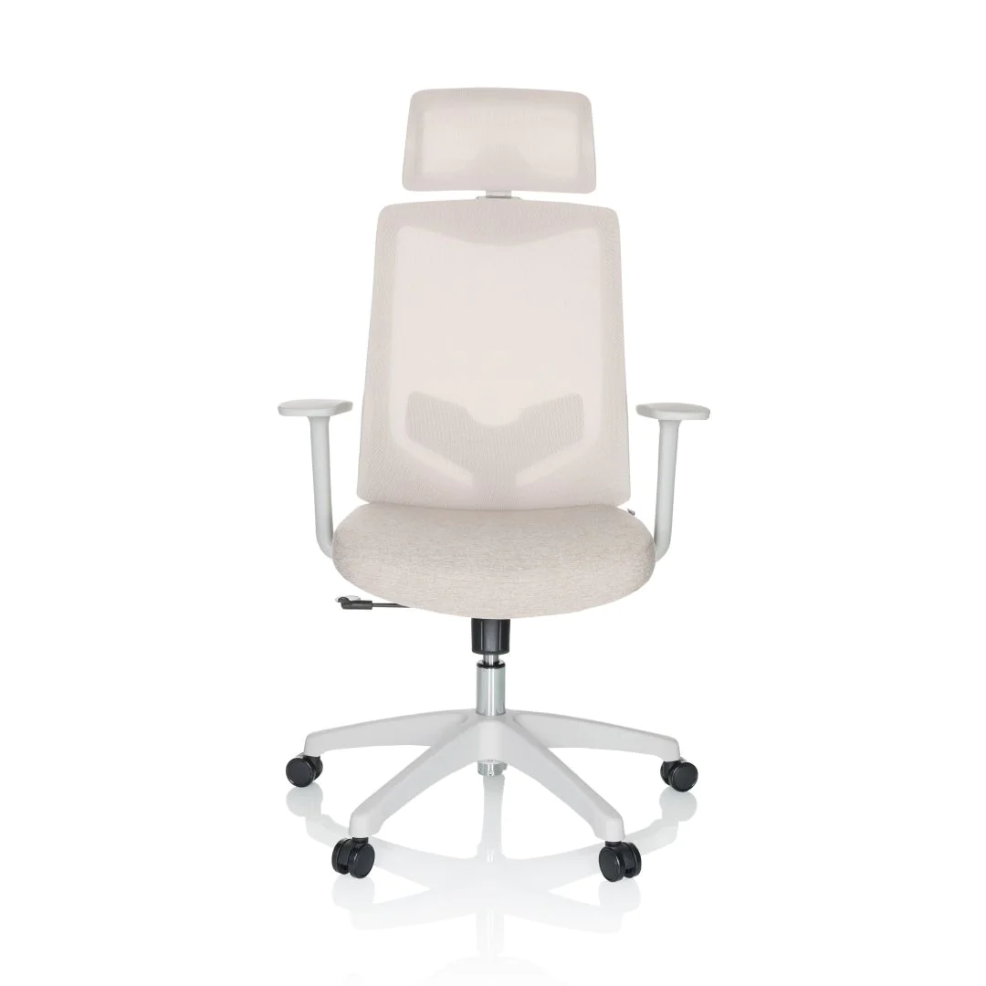 Bürostuhl Drehstuhl MIKEO W Netzstoff Stoff beige - HJH-751011