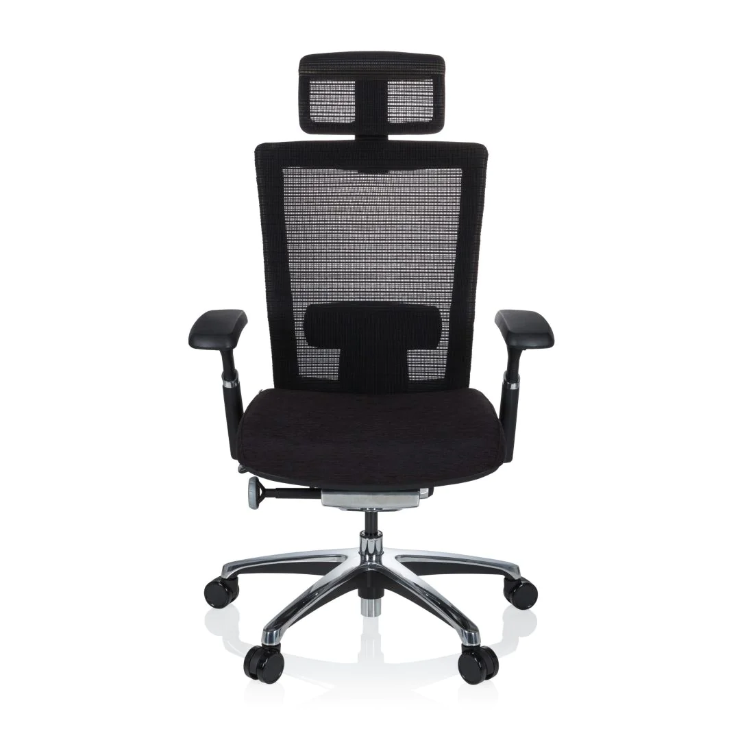 Bürostuhl NOVA PRO I ALU Stoff schwarz - HJH-657650