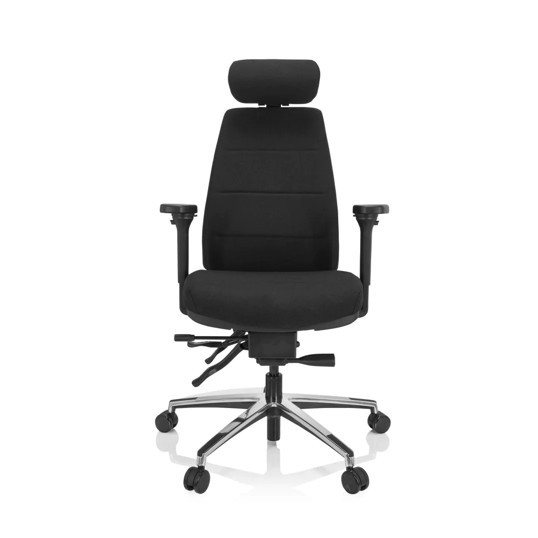 Bürostuhl Drehstuhl PHOENIX PRO I Stoff schwarz - HJH-608992