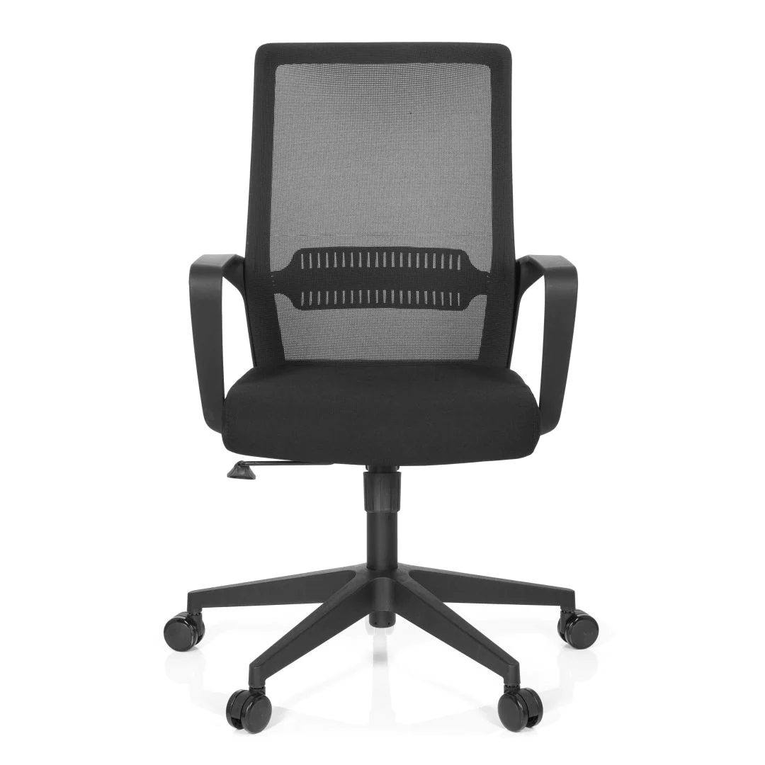 Bürostuhl Drehstuhl PRESTON Netzstoff schwarz - HJH-732030