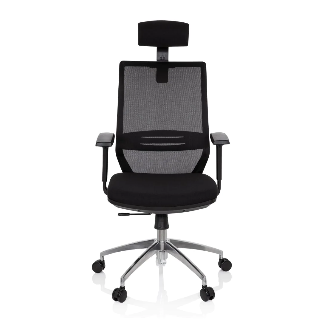 Bürostuhl Drehstuhl PROFONDO PRO Netzstoff Stoff schwarz - HJH-820017