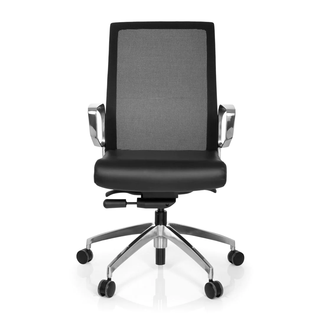 Bürostuhl PROVIDER NET Netz Kunstleder schwarz - HJH-720056