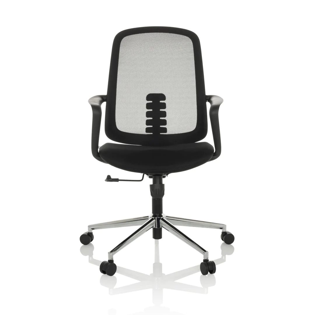 Bürostuhl Drehstuhl SEDIOLO B Sitz Stoff Rücken Netz schwarz - HJH-729463