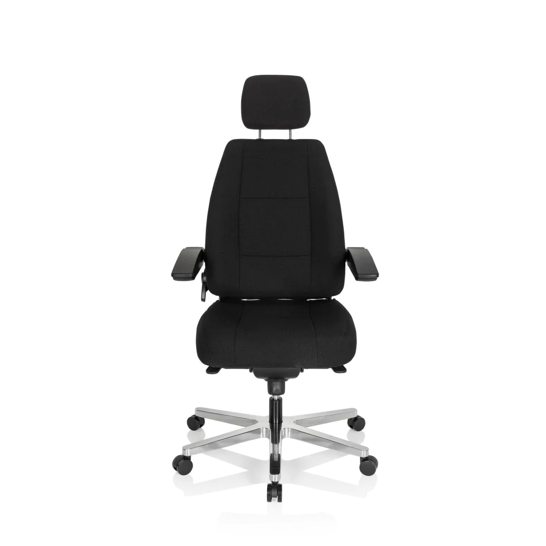 Arbeitsstuhl Chefsessel 24 HOURS I Stoff schwarz - HJH-608916