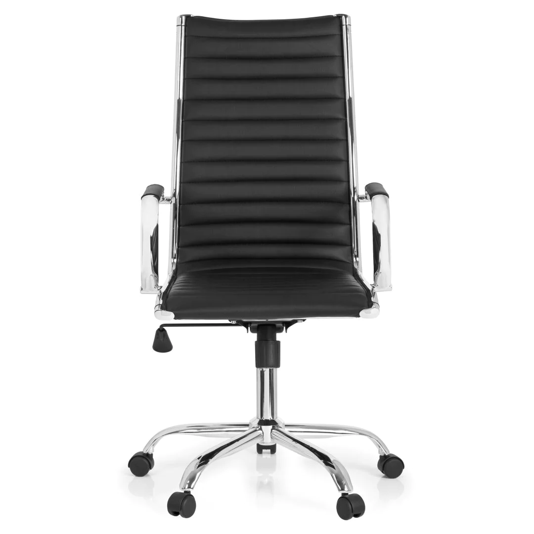 Bürostuhl Chefsessel VEMONA 20 PU schwarz Chrom - HJH-660940
