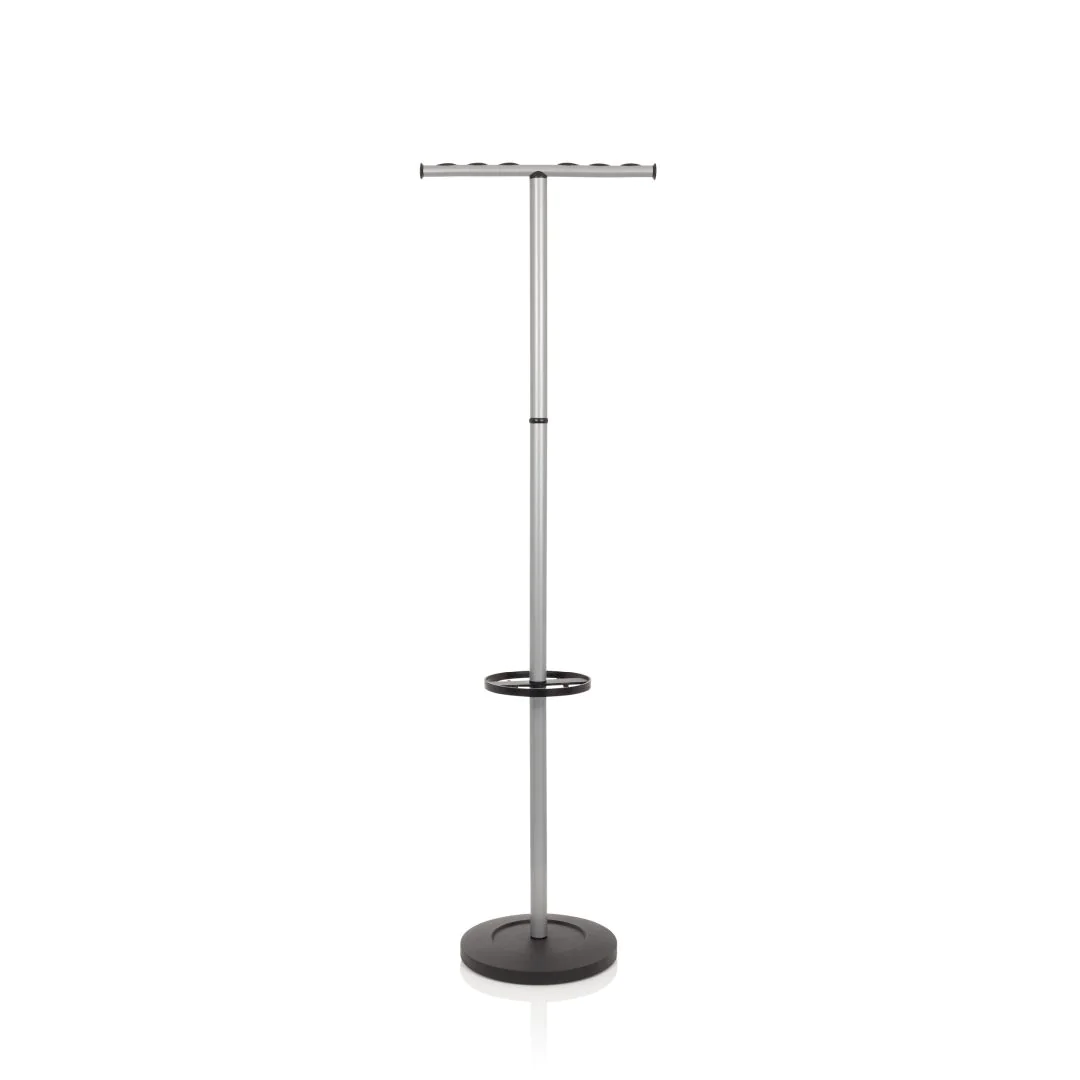 Garderobenständer SPACE I schwarz silber Stahl - HJH-830029