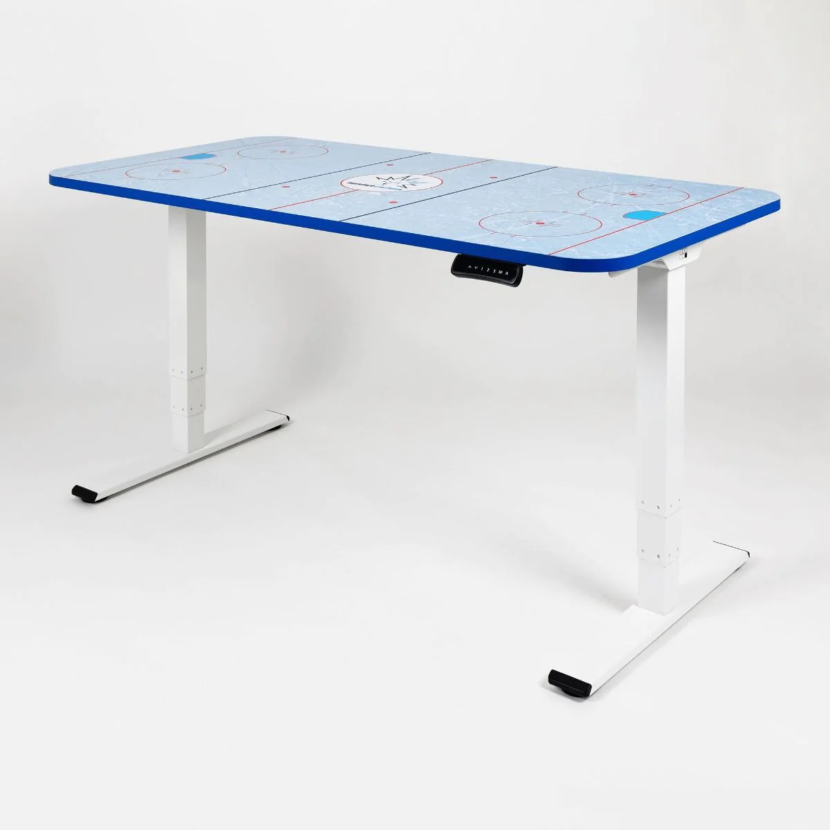 Höhenverstellbarer Schreibtisch Stayble Color - Dresdner Eislöwen Edition von Deskonia - Produktbild 7 von 13