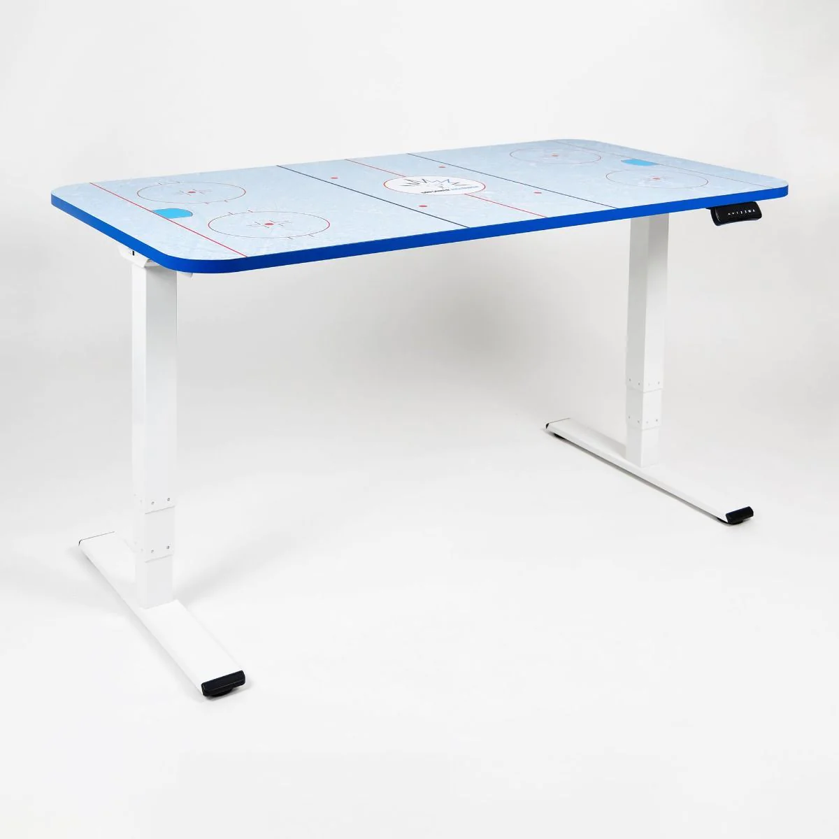 Höhenverstellbarer Schreibtisch Stayble Color - Dresdner Eislöwen Edition von Deskonia - Produktbild 9 von 13