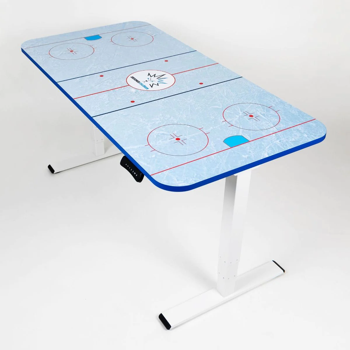 Höhenverstellbarer Schreibtisch Stayble Color - Dresdner Eislöwen Edition von Deskonia - Produktbild 11 von 13