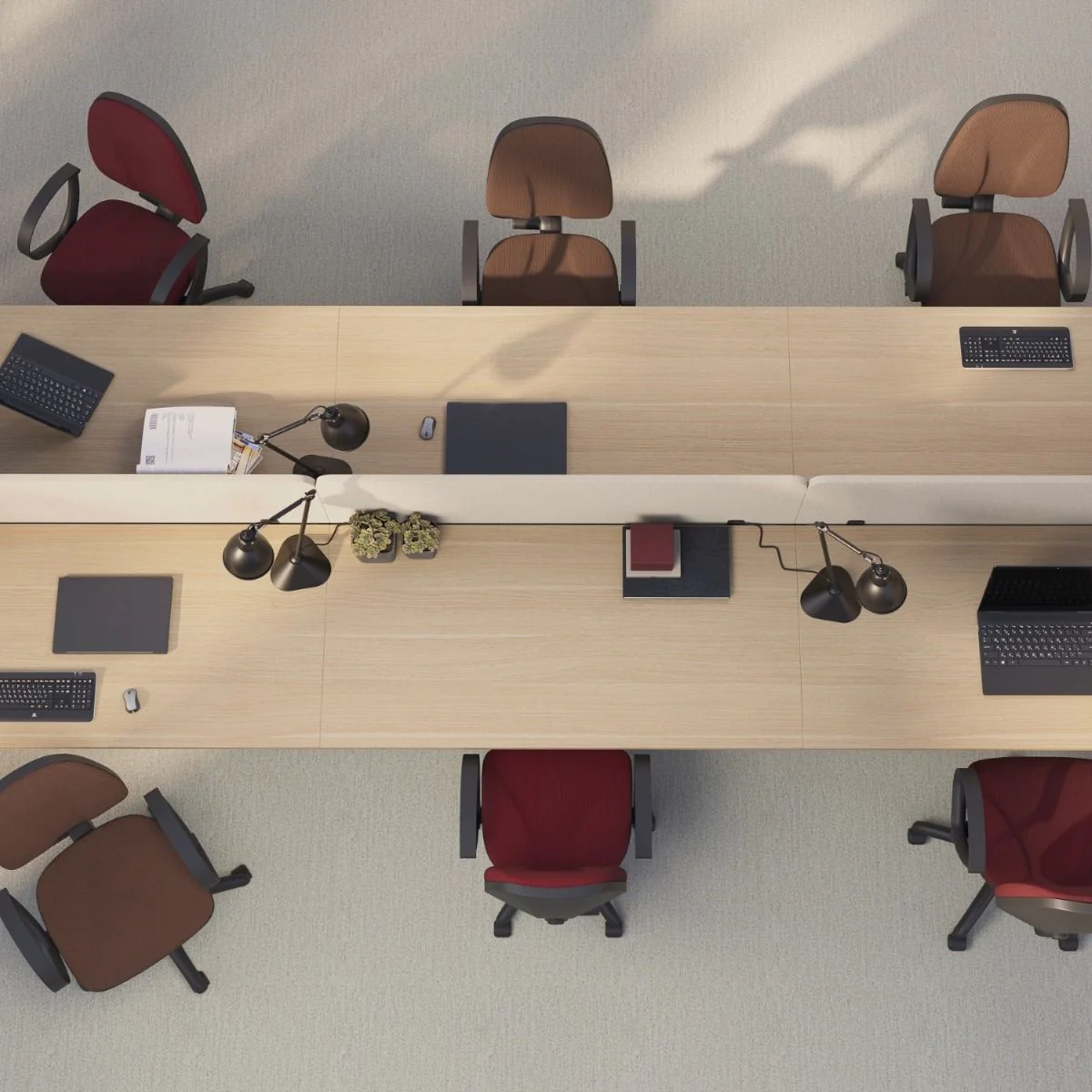 Schreibtisch bSpace Workbench 6er 4 Fuß von Nowy Styl - Produktbild 2 von 3