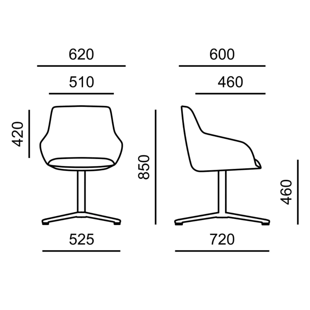Konferenzstuhl Kloe 5300 Kreuz von RIM - Produktbild 4 von 5
