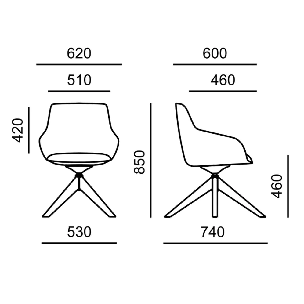 Konferenzstuhl Kloe 5300 4F Spider von RIM - Produktbild 7 von 8