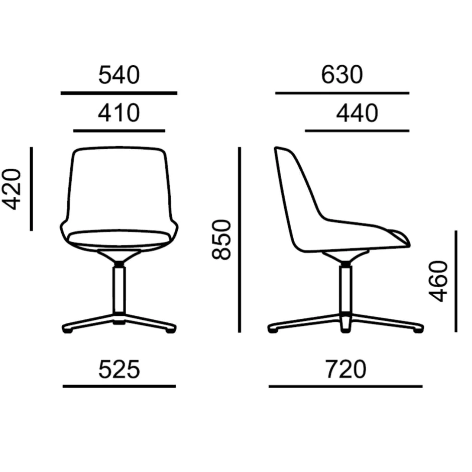 Konferenzstuhl Kloe 5301 Kreuz von RIM - Produktbild 7 von 8