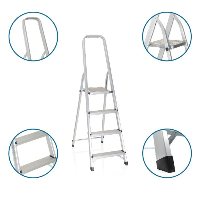 Klappleiter SOLID II Aluminium 4 Stufen von HJH - Produktbild 2 von 6