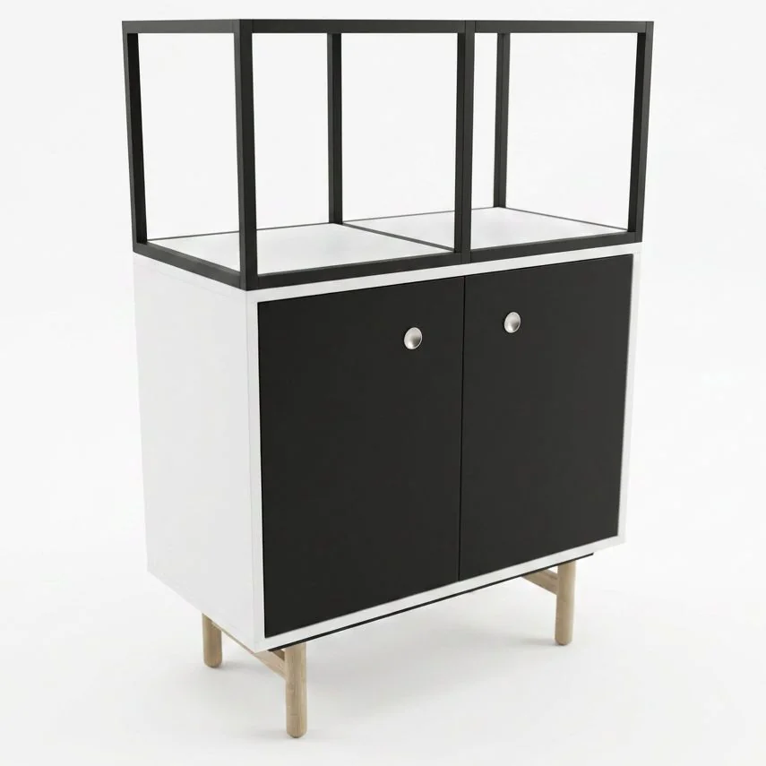 Bridge Flügeltürenschrank inkl. Regaltop 116,3 cm hoch von Bisley - Produktbild 3 von 3