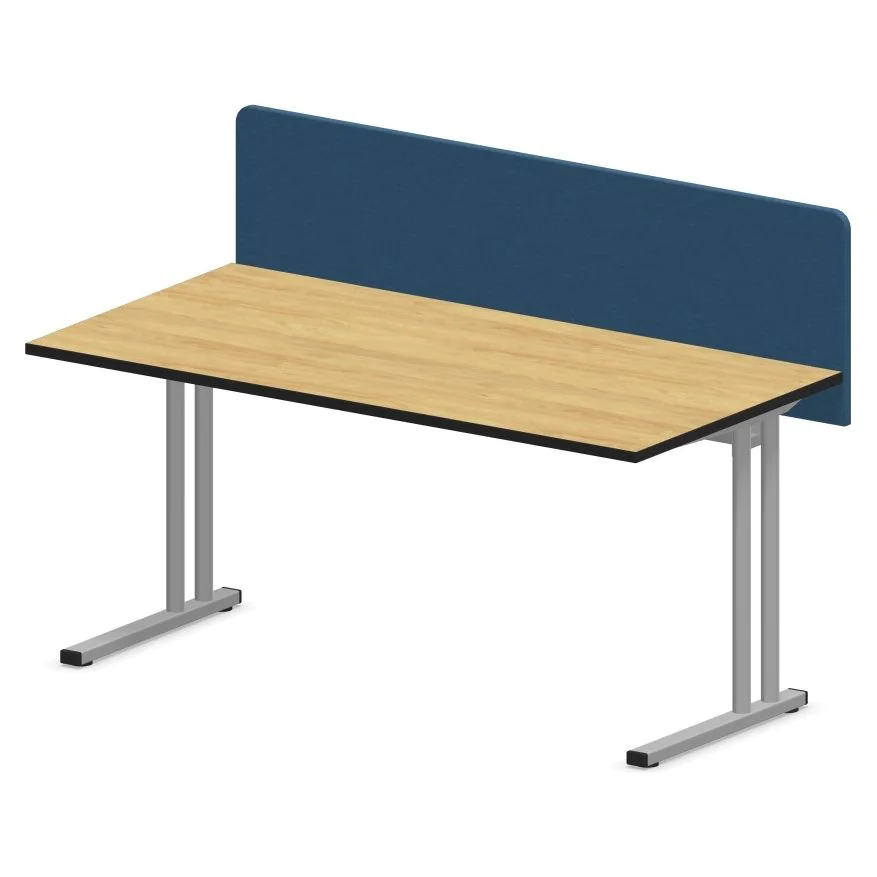 Schreibtisch E10 mit Stahltraverse C-Fuß mit Sichtschutz von Nowy Styl - Produktbild 7 von 7