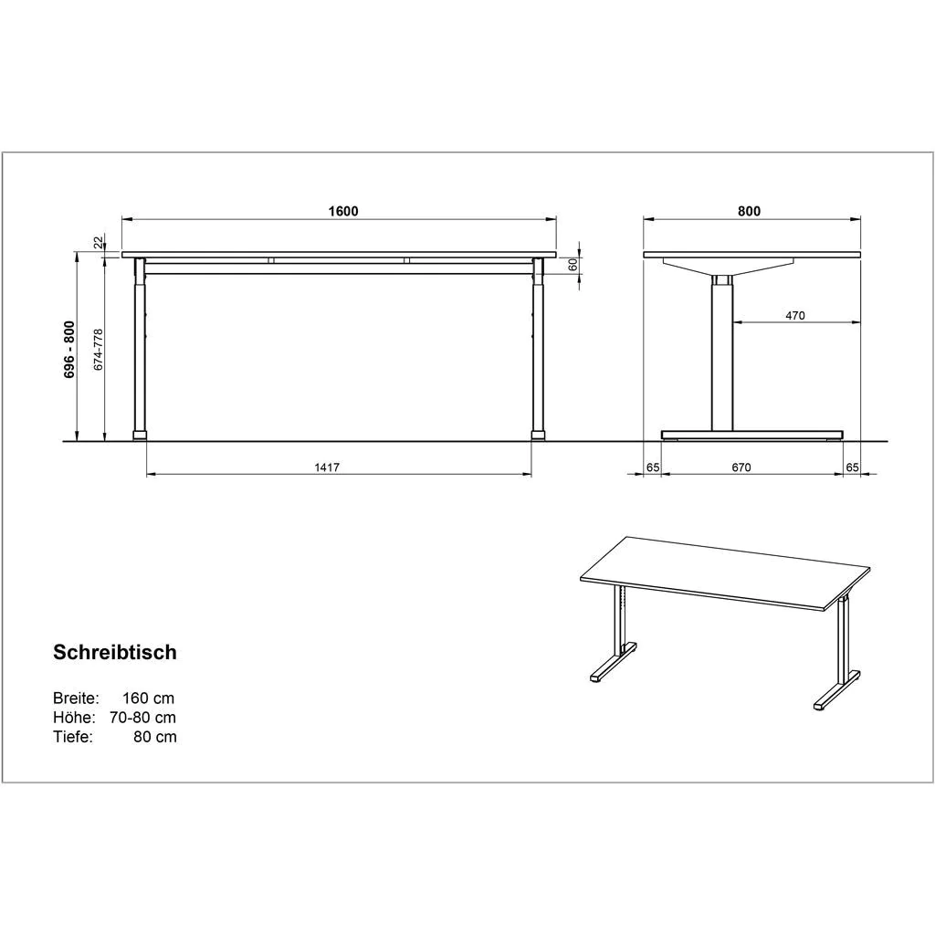 Schreibtisch 4252 von BME home - Produktbild 7 von 7