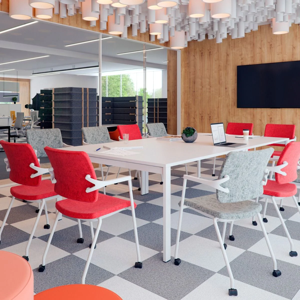 Besprechnungstisch SQart L4 SQ - NST-SQART-MEETING-TABLE-I-LEG-L4-SQ-T1