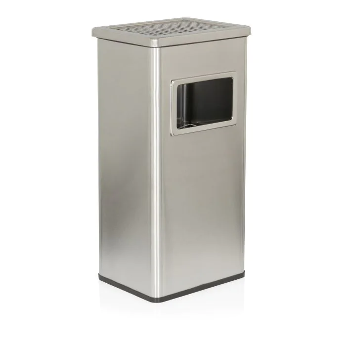 Standaschenbecher Aschenbecher CLEAN I Edelstahloptik von HJH - Produktbild 4 von 5
