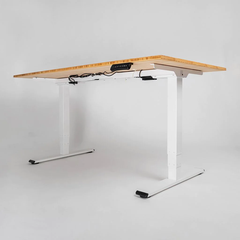 Stayble Bambus Schreibtisch, 140-180 cm, elektrisch höhenverstellbar, 2 Motoren von Deskonia - Produktbild 6 von 17