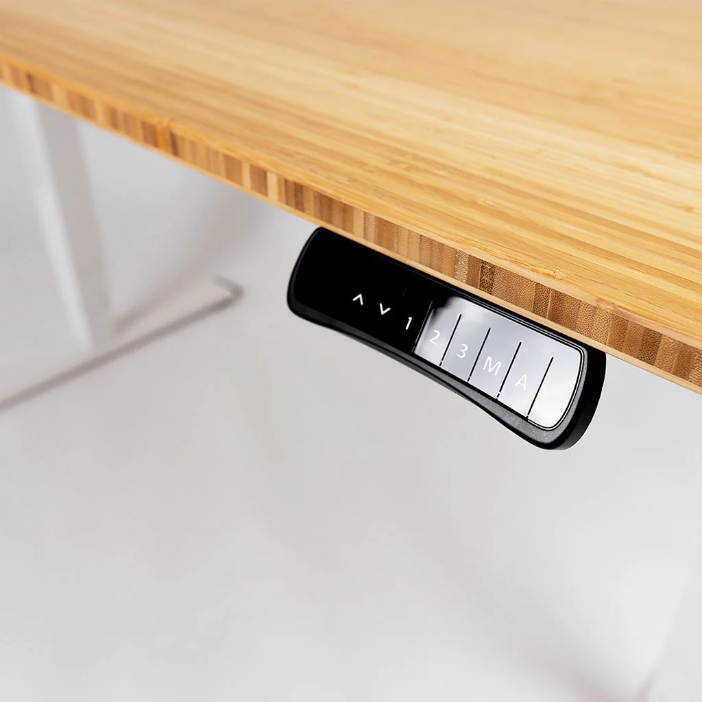Stayble Bambus Schreibtisch, 140-180 cm, elektrisch höhenverstellbar, 2 Motoren von Deskonia - Produktbild 9 von 17