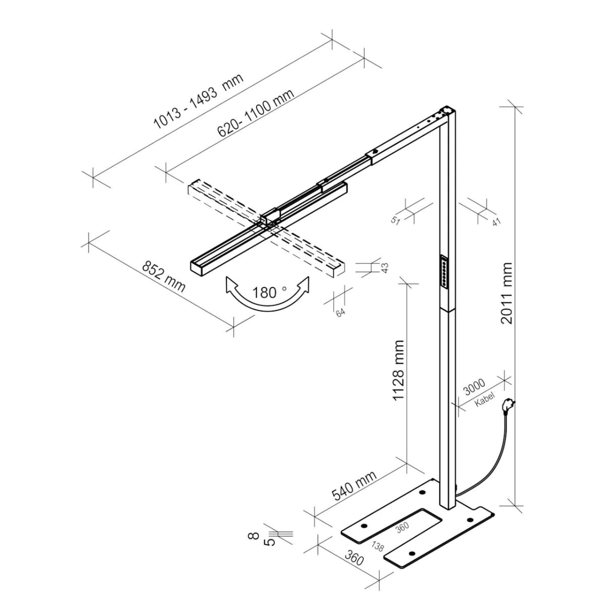 Stehleuchte Design von Hammerbacher - Produktbild 10 von 10