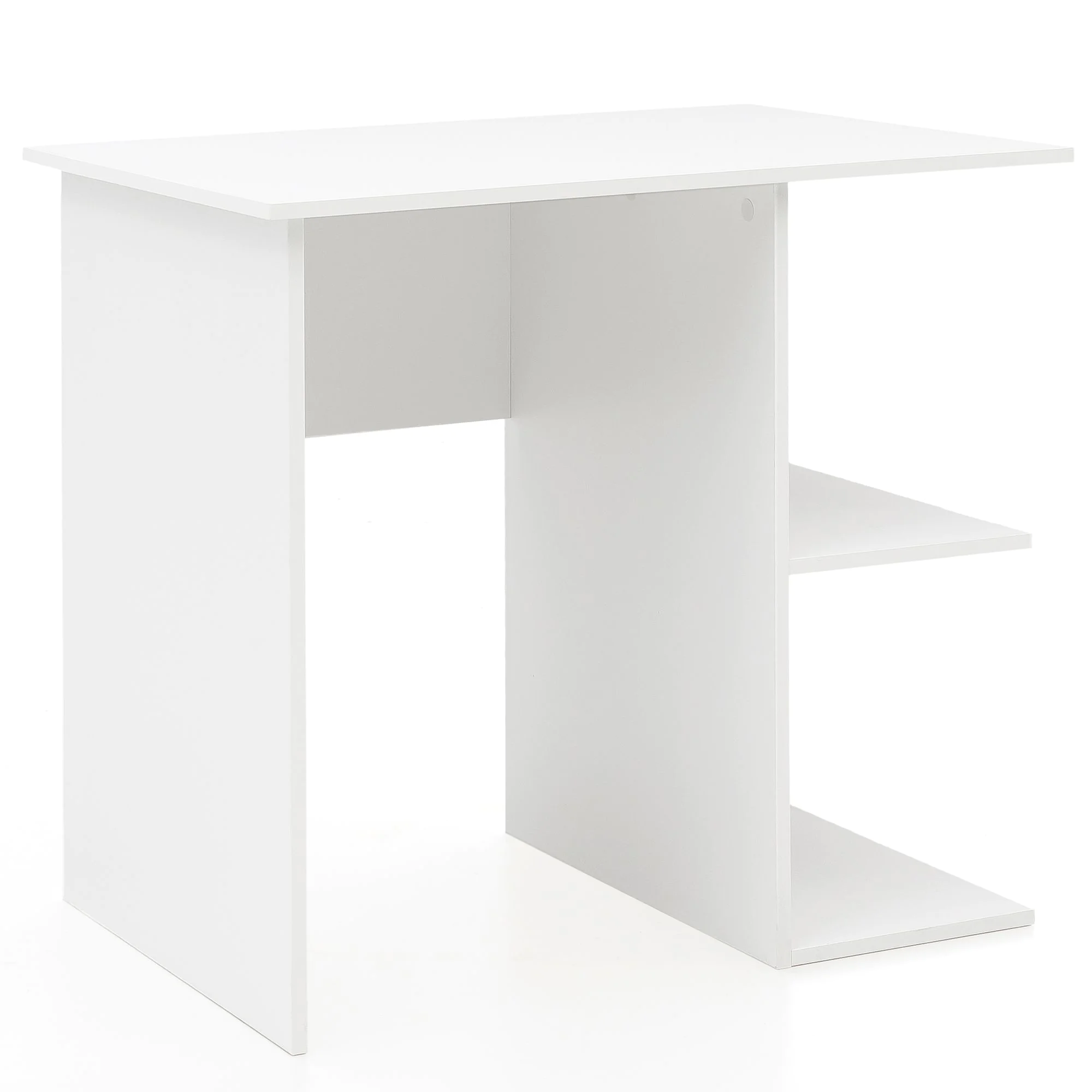 Computertisch 82 x 60 cm mit Ablage - Weiß - SKY-WL5-757