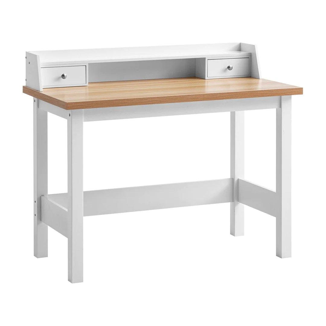 Schreibtisch 106 x 53 cm mit Schublade - Weiß von Wohnling - Produktbild 1 von 6