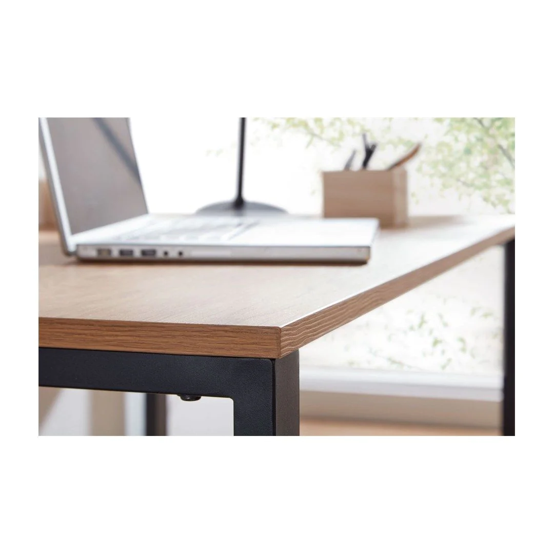 Schreibtisch 120 x 60 cm - Eiche-Dekor/Schwarz von Wohnling - Produktbild 5 von 6