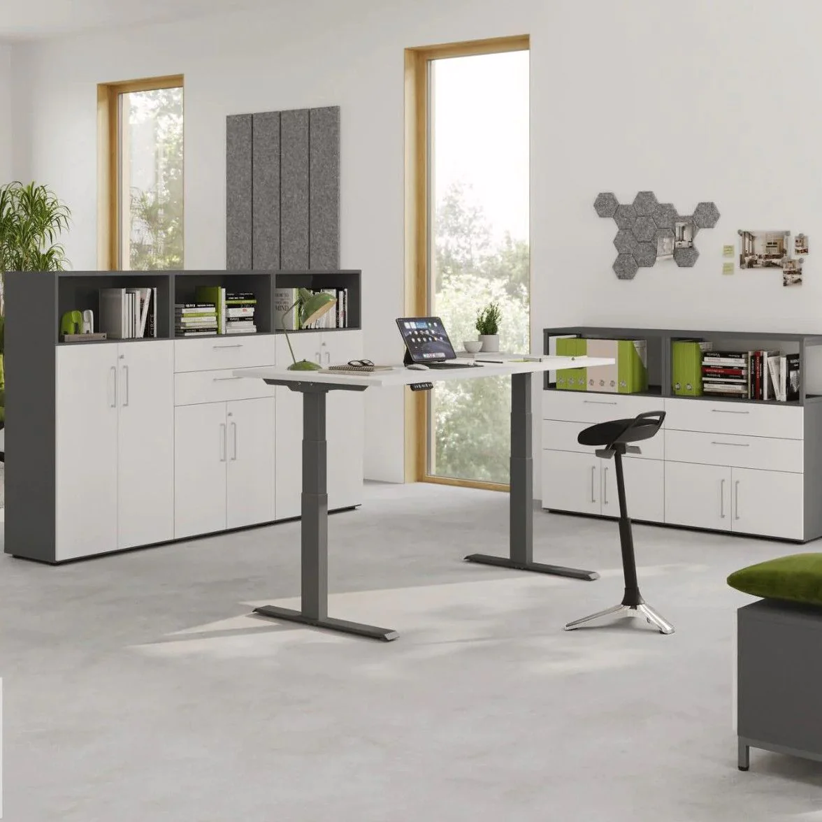 Höhenverstellbarer Schreibtisch XDKB von Hammerbacher - Produktbild 2 von 23
