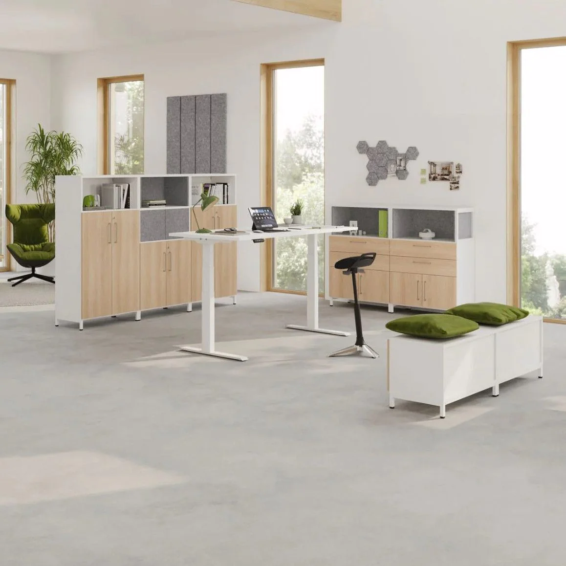 Höhenverstellbarer Schreibtisch XDKB von Hammerbacher - Produktbild 3 von 23
