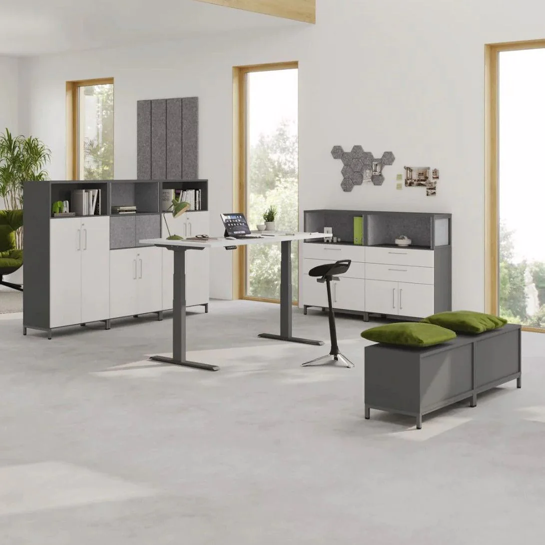 Höhenverstellbarer Schreibtisch XDKB von Hammerbacher - Produktbild 4 von 23
